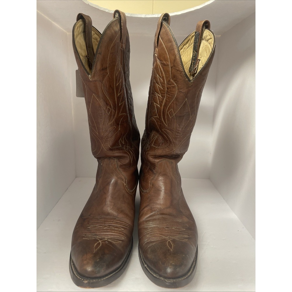 Morgan and Miller Vintage Men's Leather Cowboy Boots size 10 D Really Nice 1982